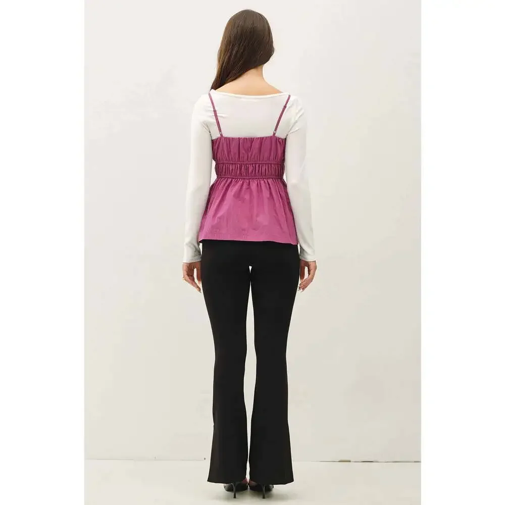 RUCHED CAMI TOP